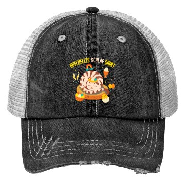 Discover Offizielles Schlaf Trucker Hats Sleepy Cat Easter Season