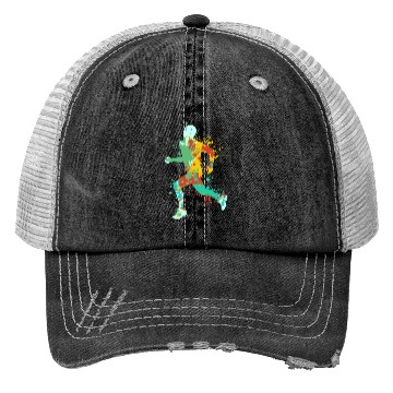 Discover Splash running jogging man Trucker Hats