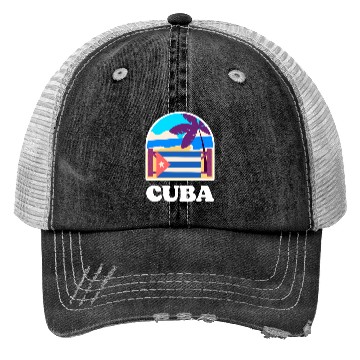 Discover Vintage Cuba Travel Trucker Hats