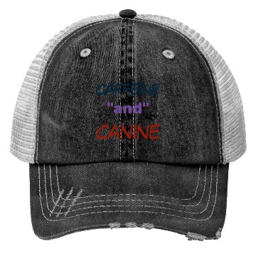 Discover motivated by caffeine and canine-beautiful gift Trucker Hats