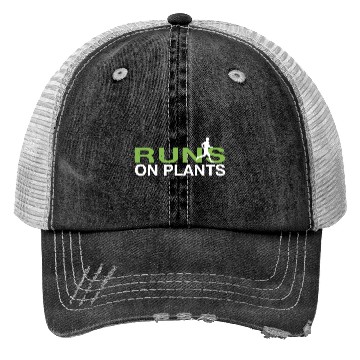 Discover Runs On Plants Plant Based Vegan Runner Trucker Hats