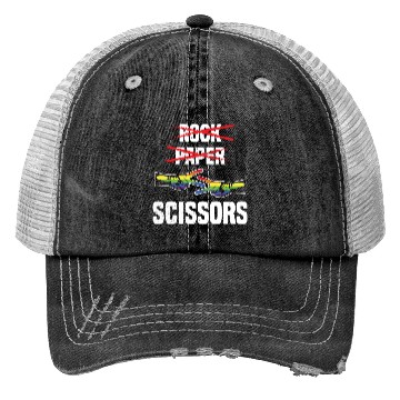 Discover Womens Rock Paper Scissors Funny Lgbt Pride Trucker Hats