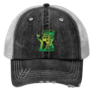 Discover Mental Health Green Ribbon Butterfly Trucker Hats