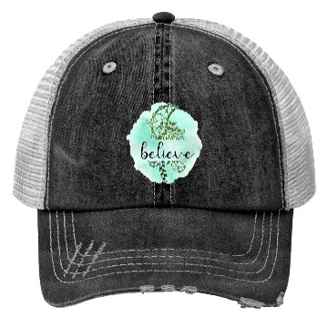 Discover Soothing Green Dream Catcher Believe Design Trucker Hats