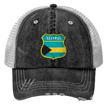 Discover Bahamas coat of arms flag design Trucker Hats