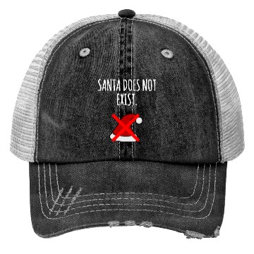 Discover Santa Does Not Exist : Xmas Santa Claus Believer Trucker Hats