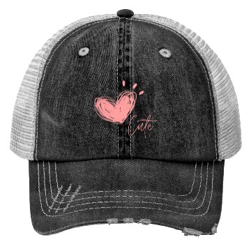 Discover Cute pink heart. Trucker Hats