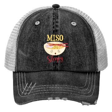 Discover Miso sleepy funny sushi soup motif Trucker Hats