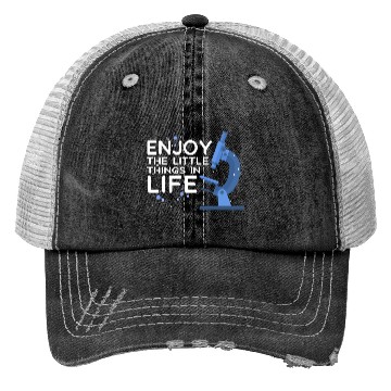 Discover Funny Microscope, Microbiologists Biology Science Trucker Hats