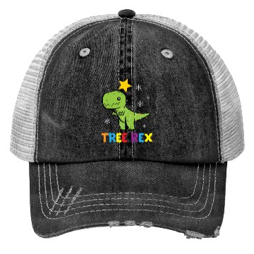 Discover T-Rex - Tree Rex light chain star snowflake colorf Trucker Hats