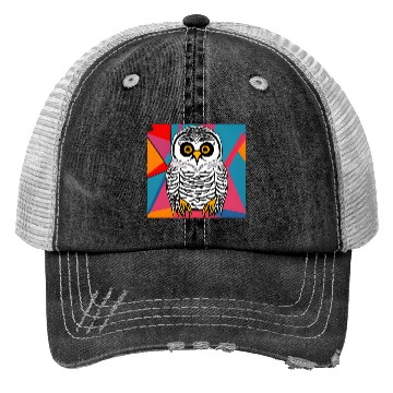Discover Pop Art Snowy Owl Trucker Hats