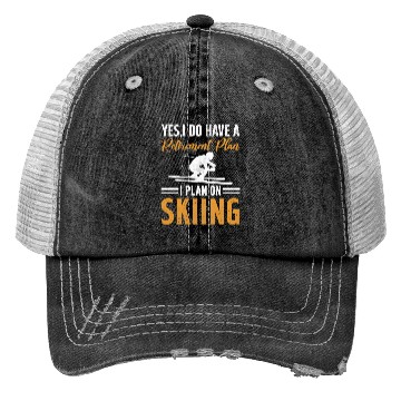 Discover Ski Winter Skiing - My Retirement Plan is Skiing Trucker Hats