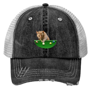 Discover 8 BALL POOL CAT Trucker Hats