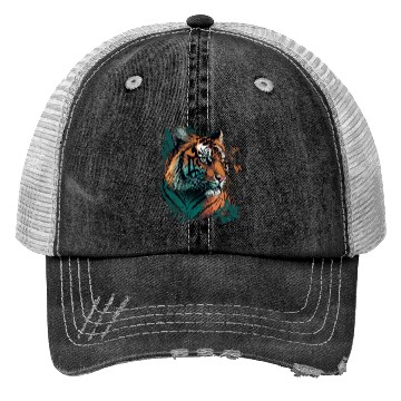 Discover Tiger Face Trucker Hats