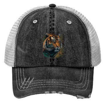 Discover Tiger Face Portrait Trucker Hats
