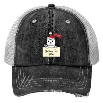 Discover Unicorn cat christmas funny prison Trucker Hats