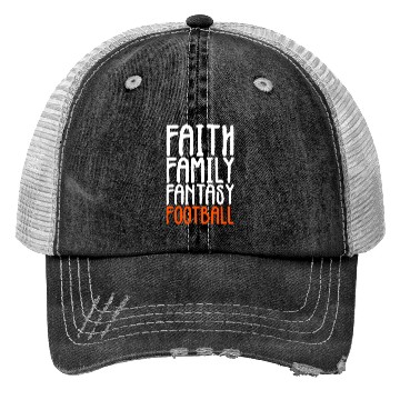 Discover Faith Family Fantasy Football Trucker Hats