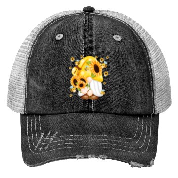 Discover Sunflower Gnome With Bee Trucker Hats