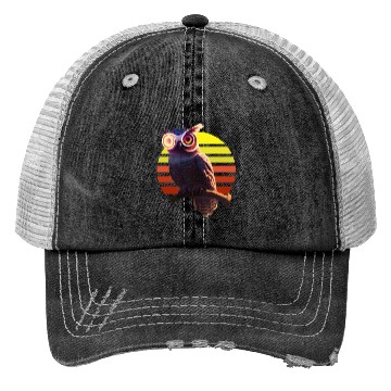 Discover Robot owl hybrid creature Trucker Hats
