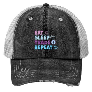 Discover Eat Sleep Trade Ethereum Repeat Cryptocurrencies Trucker Hats