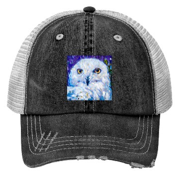 Discover Neo-Impressionist Snowy Owl Trucker Hats