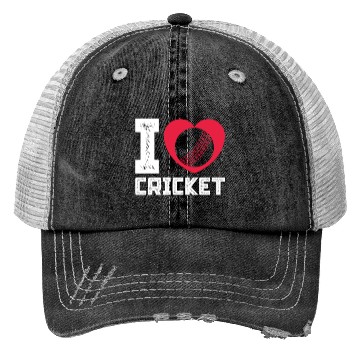 Discover I Love Heart Cricket Trucker Hats