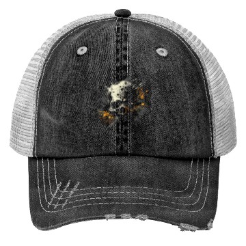 Discover Ink Splatter Skull Trucker Hats