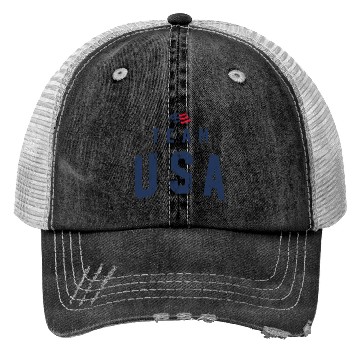 Discover TEAM USA USED LOOK Trucker Hats