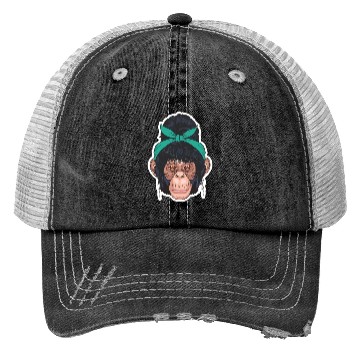 Discover monkey hair style Trucker Hats