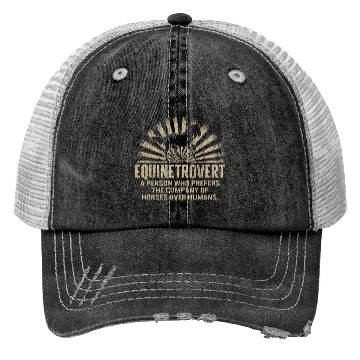 Discover Cowboy Trucker Hats, Equinetrovert Funny Equestrian