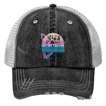 Discover History Teacher Retro Trucker Hats