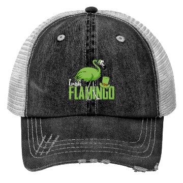 Discover Irish Flamingo - bird Trucker Hats