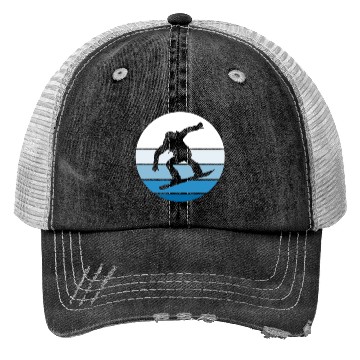 Discover Snowboarding Snowboarder Snowboard Trucker Hats