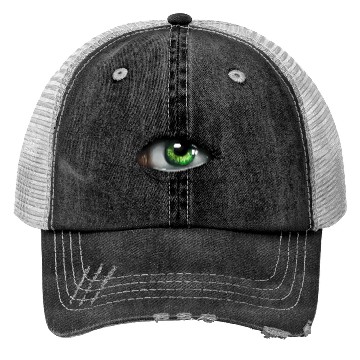 Discover Keep an eyeon you Green eye Trucker Hats
