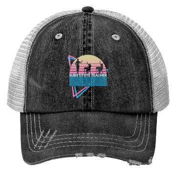 Discover Substitute Teacher Retro Trucker Hats