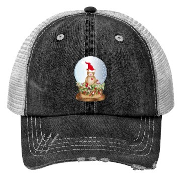 Discover beautiful nostalgic snow globe with teddy bear Trucker Hats