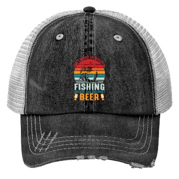 Discover Do Not Bother Me While I Am Fishing Trucker Hats