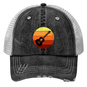 Discover Acoustic Guitar Player Music Musician Guitarist Trucker Hats