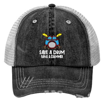 Discover Drummer Drums Music Drum Set Drumming Trucker Hats