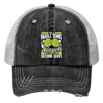 Discover Paddle Tennis Player Match Second Serve Team Trucker Hats