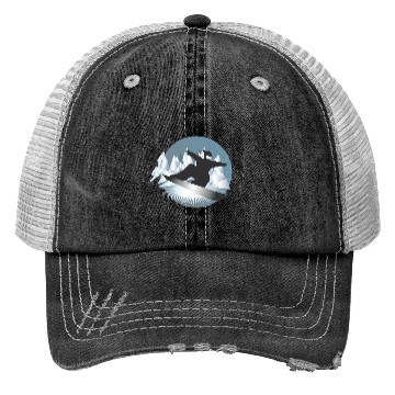 Discover Snowboarding in the mountains for snowboarders Trucker Hats
