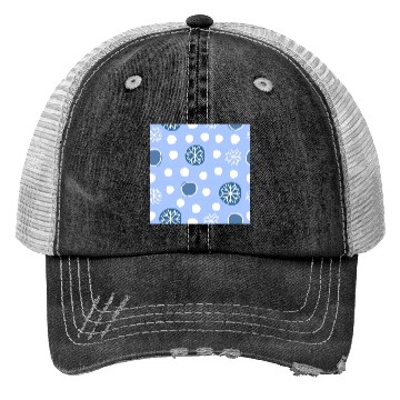 Discover Winter Snowflakes Pattern Trucker Hats