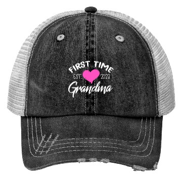 Discover First Time Grandma Est. 2023 Trucker Hats