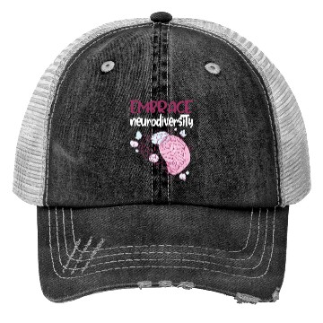 Discover embrace neurodiversity - Embrace ADHD Autism ASD. Trucker Hats