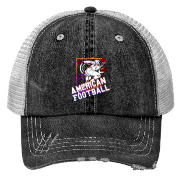 Discover American Football Player Vintage Retro USA Sport Trucker Hats
