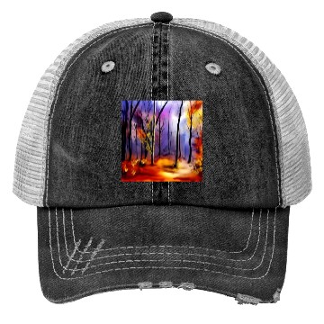 Discover Magic watercolor nature forest Trucker Hats