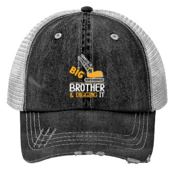 Discover Promoted to Big Brother and Digging It Crane Trucker Hats
