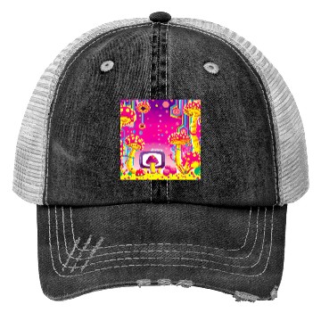 Discover Psychedelic Video Game Fantasy World Trucker Hats