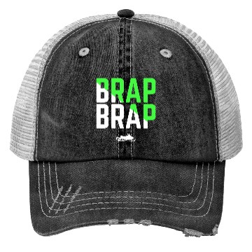 Discover Brap Brap Snowmobile Green Edition Trucker Hats