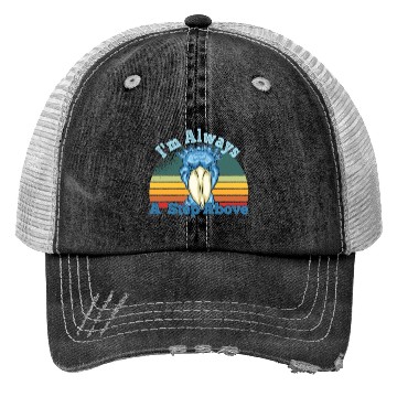 Discover Shoebill Retro Sunset African Bird Design Trucker Hats